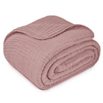 Comfy Cubs Adult Muslin Blanket in Mauve - 
