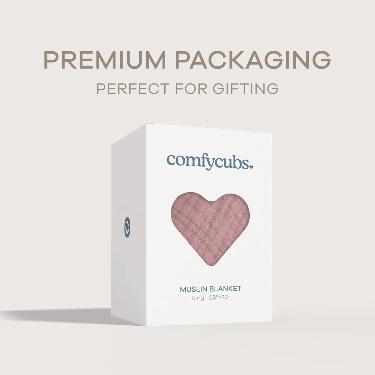 Comfy Cubs Adult Muslin Blanket in Mauve - 