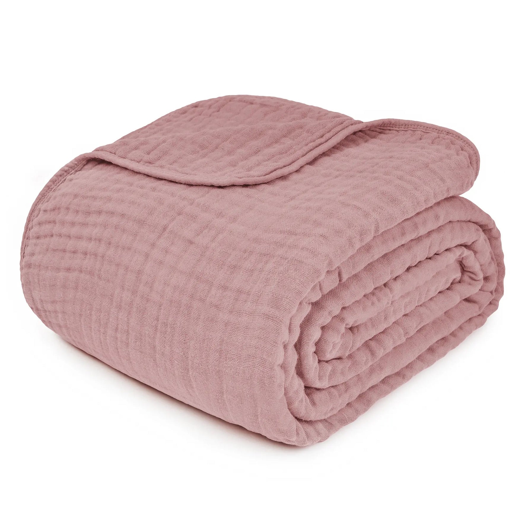 Comfy Cubs Adult Muslin Blanket in Mauve - 