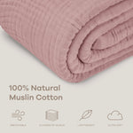 Comfy Cubs Adult Muslin Blanket in Mauve - 