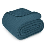 Comfy Cubs Adult Muslin Blanket in Neptune - 