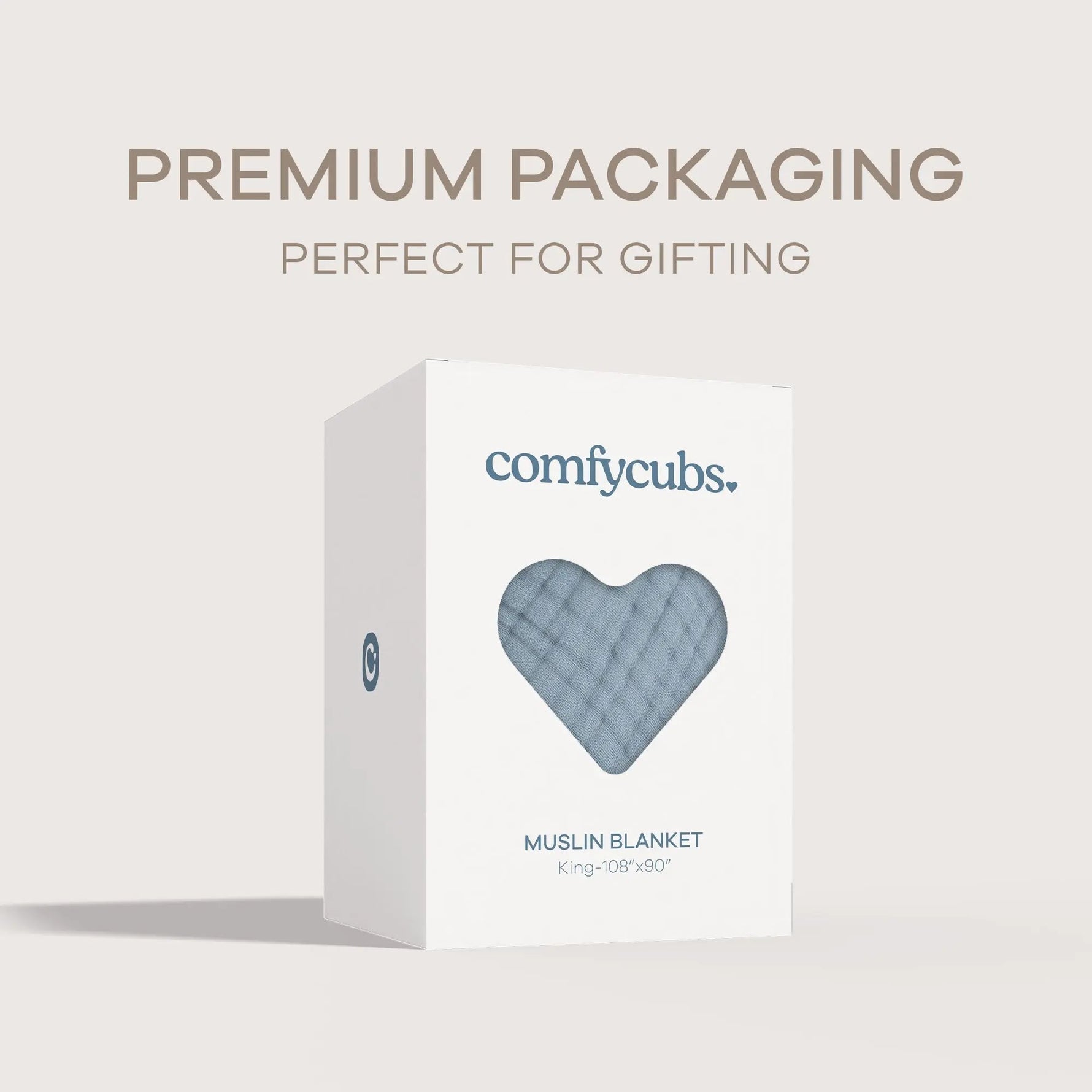 Comfy Cubs Adult Muslin Blanket in Pacific Blue - 