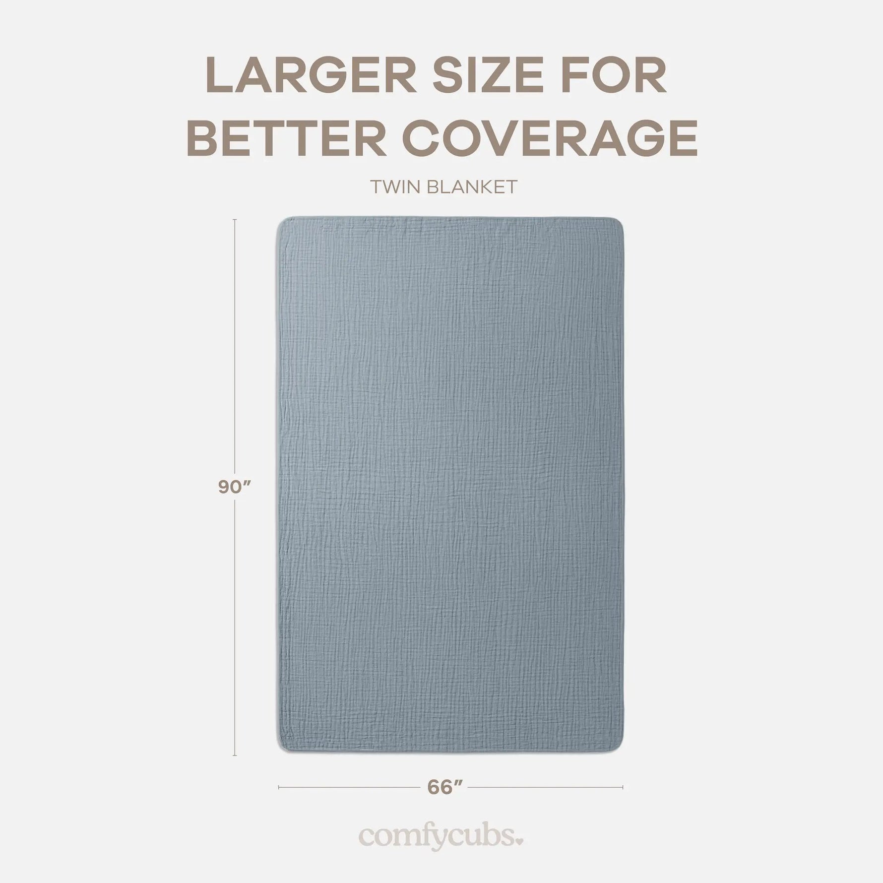 Comfy Cubs Adult Muslin Blanket in Pacific Blue - 