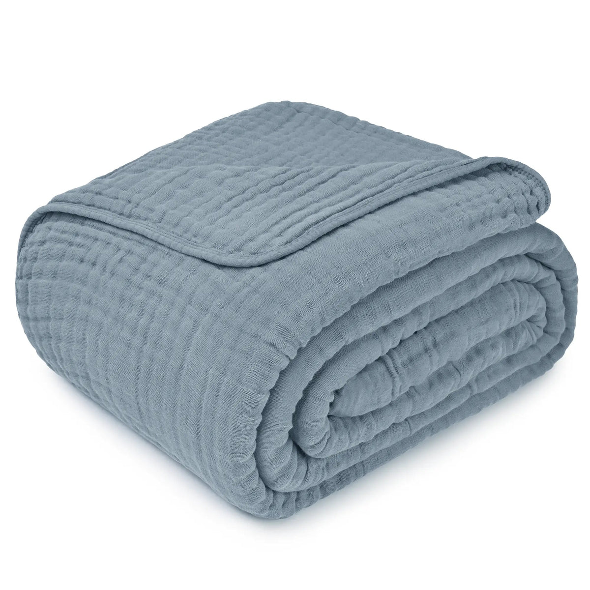 Comfy Cubs Adult Muslin Blanket in Pacific Blue - 