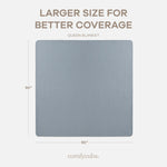 Comfy Cubs Adult Muslin Blanket in Pacific Blue - 