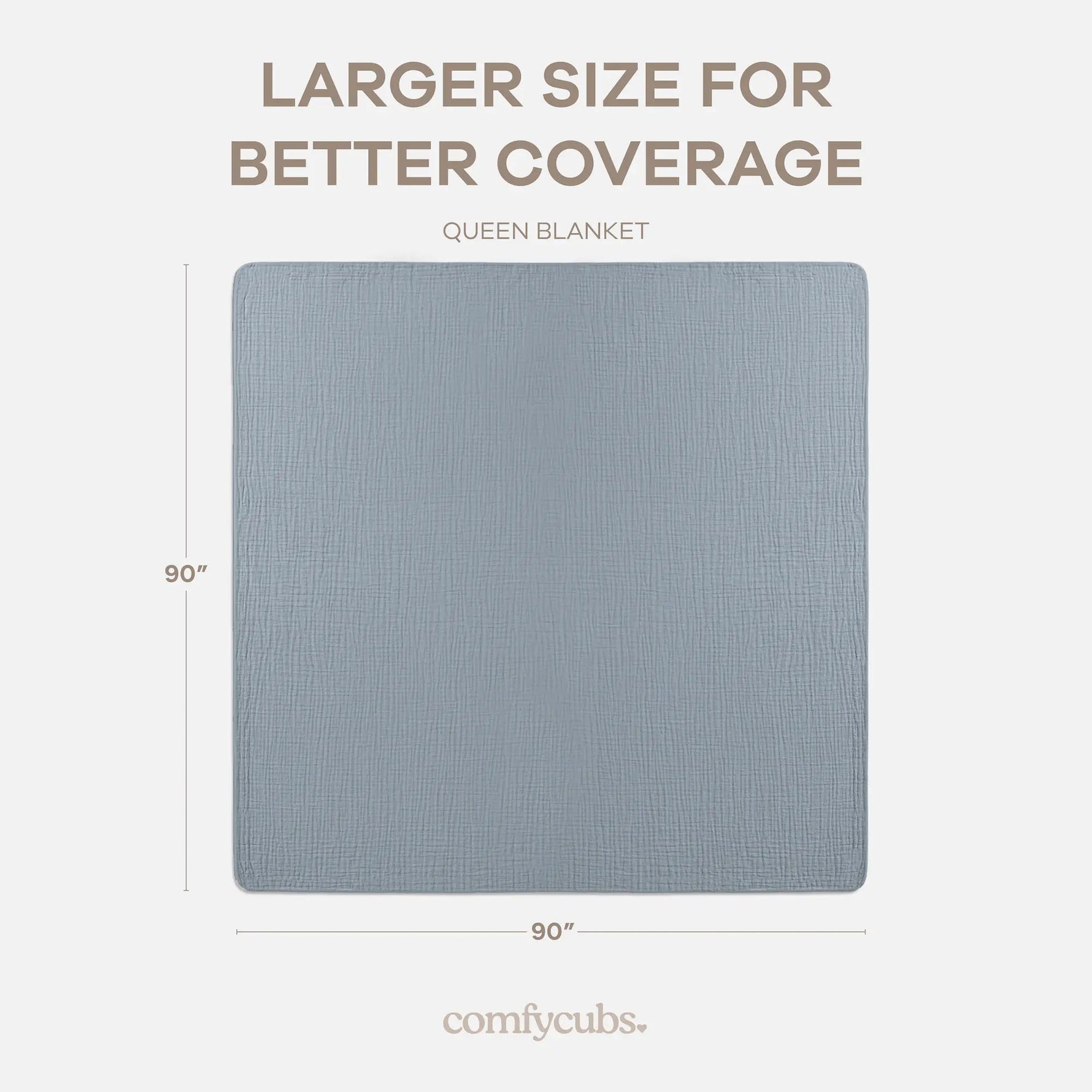 Comfy Cubs Adult Muslin Blanket in Pacific Blue - 