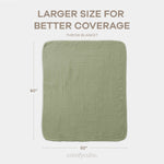 Comfy Cubs Adult Muslin Blanket in Sage - 