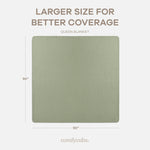 Comfy Cubs Adult Muslin Blanket in Sage - 