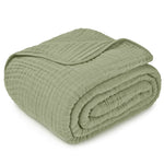 Comfy Cubs Adult Muslin Blanket in Sage - 