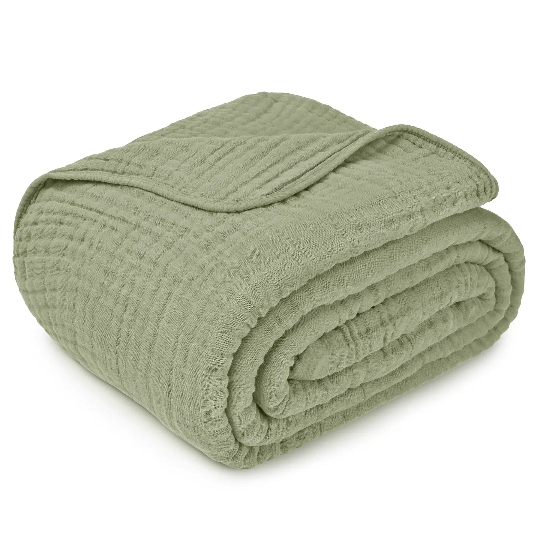 Comfy Cubs Adult Muslin Blanket in Sage - 