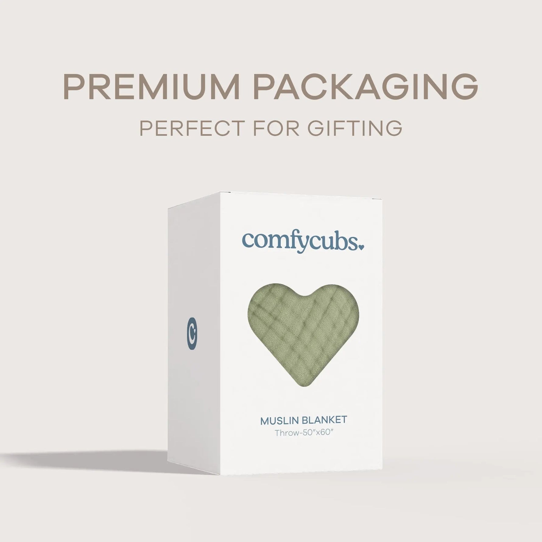 Comfy Cubs Adult Muslin Blanket in Sage - 