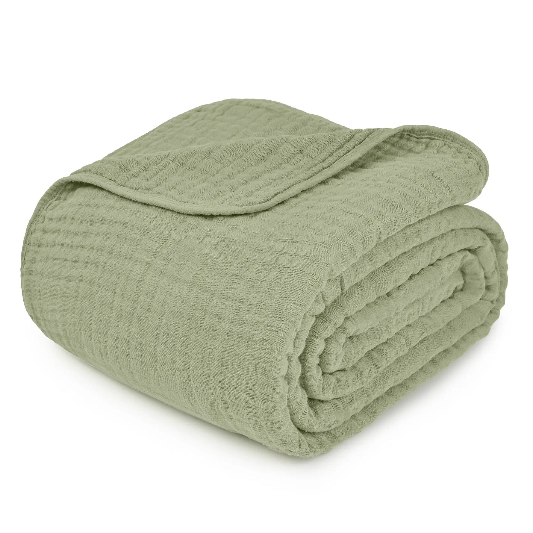 Comfy Cubs Adult Muslin Blanket in Sage - 