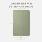 Comfy Cubs Adult Muslin Blanket in Sage - 