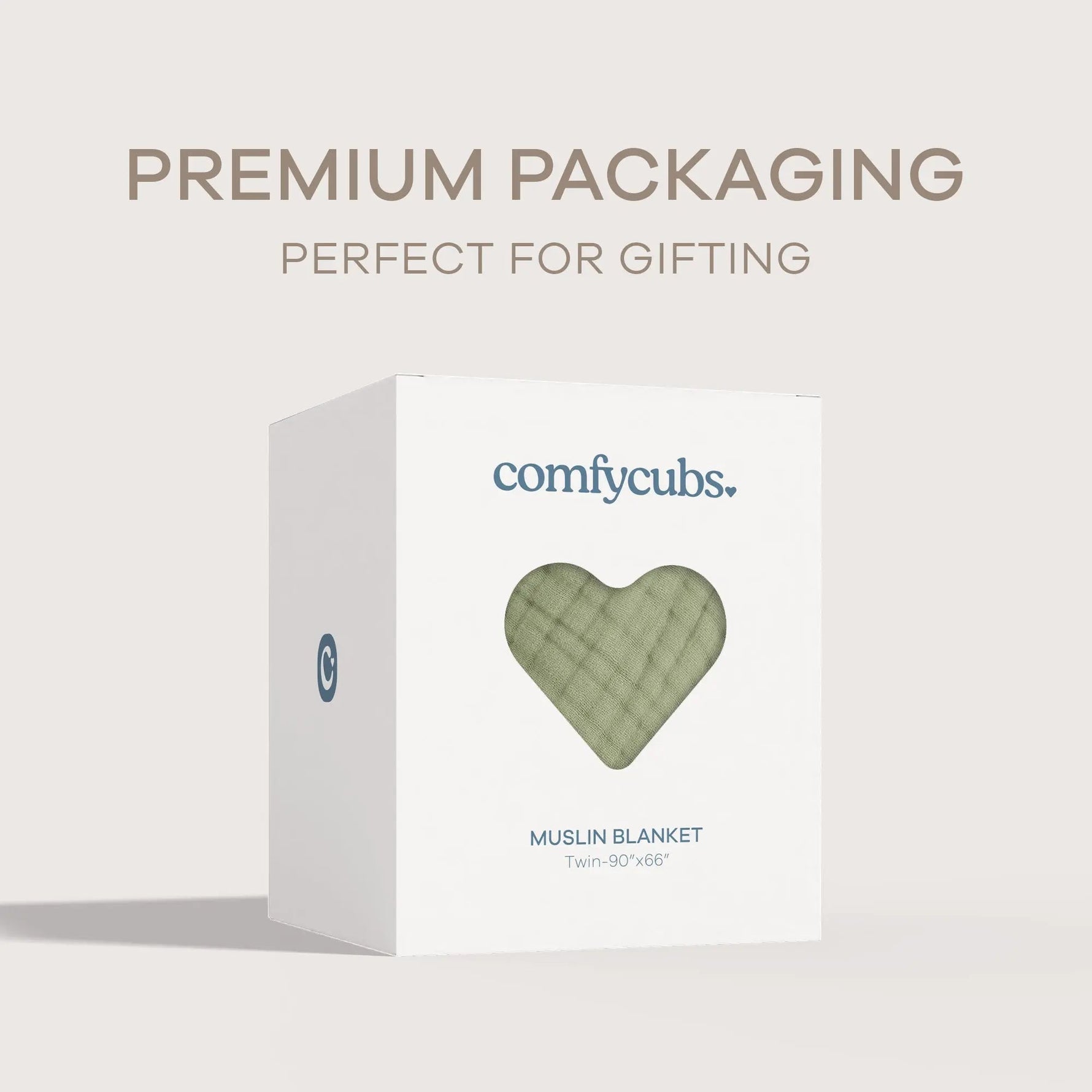 Comfy Cubs Adult Muslin Blanket in Sage - 