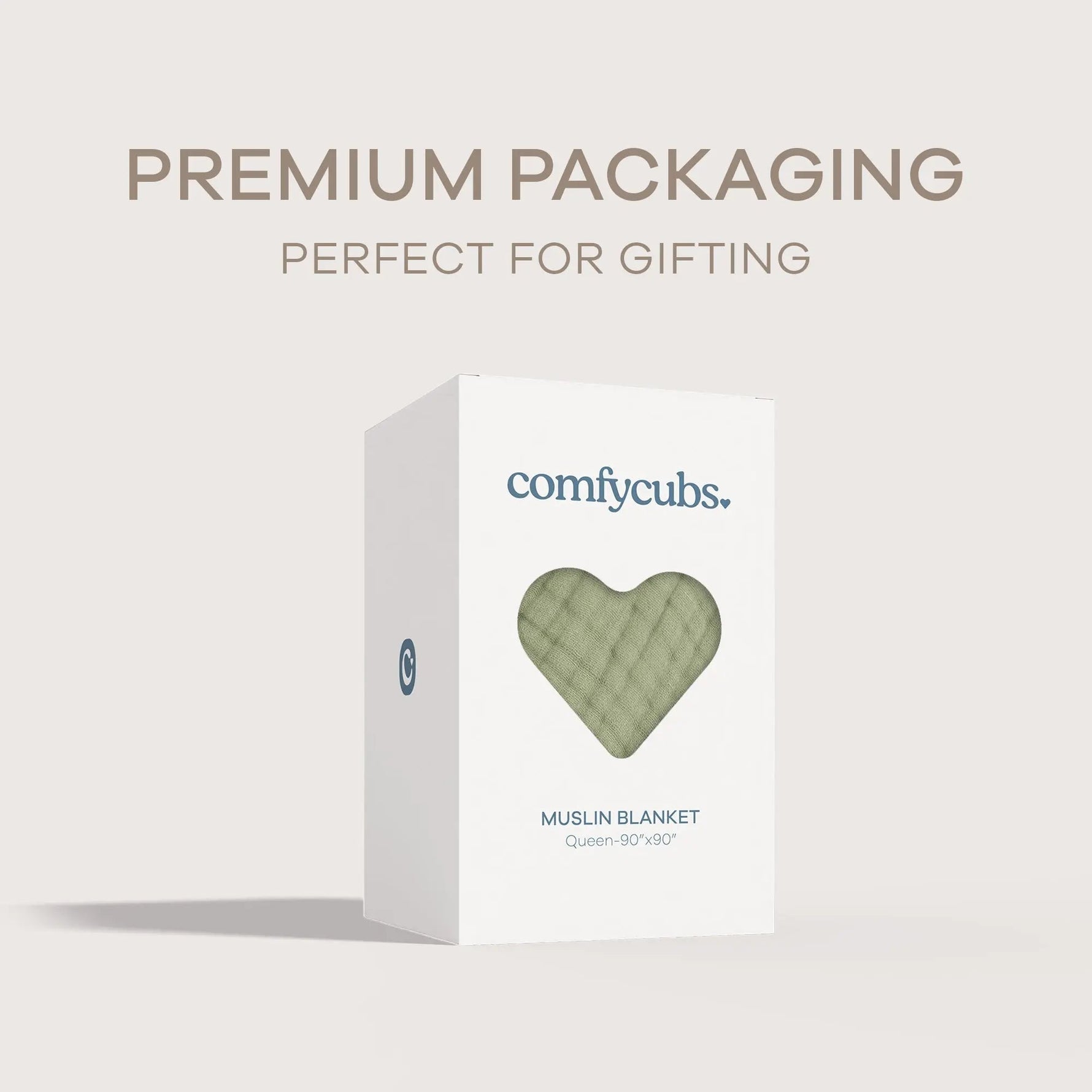 Comfy Cubs Adult Muslin Blanket in Sage - 