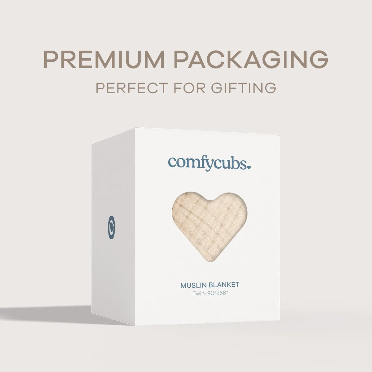 Comfy Cubs Adult Muslin Blanket in Sand - 