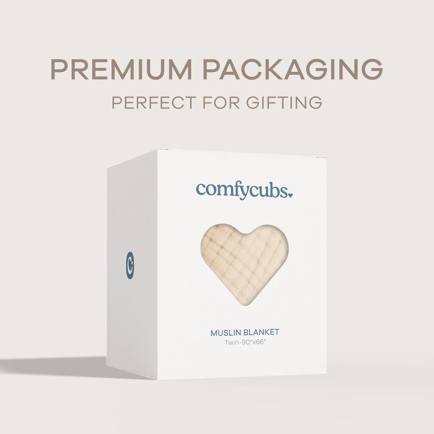 Comfy Cubs Adult Muslin Blanket in Sand - 