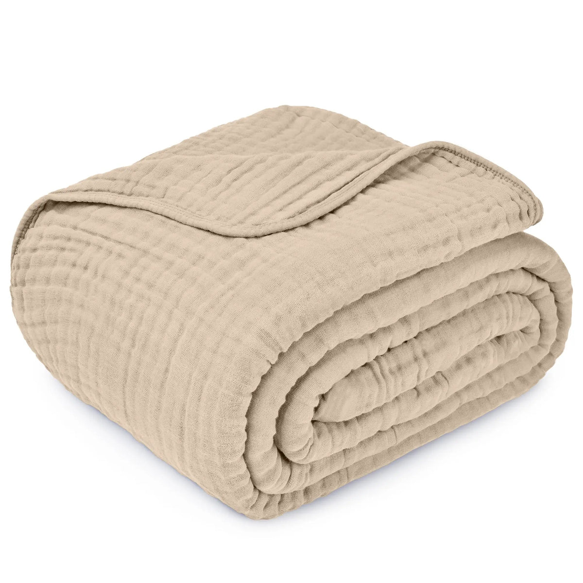 Comfy Cubs Adult Muslin Blanket in Sand - 