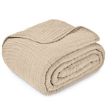 Comfy Cubs Adult Muslin Blanket in Sand - 