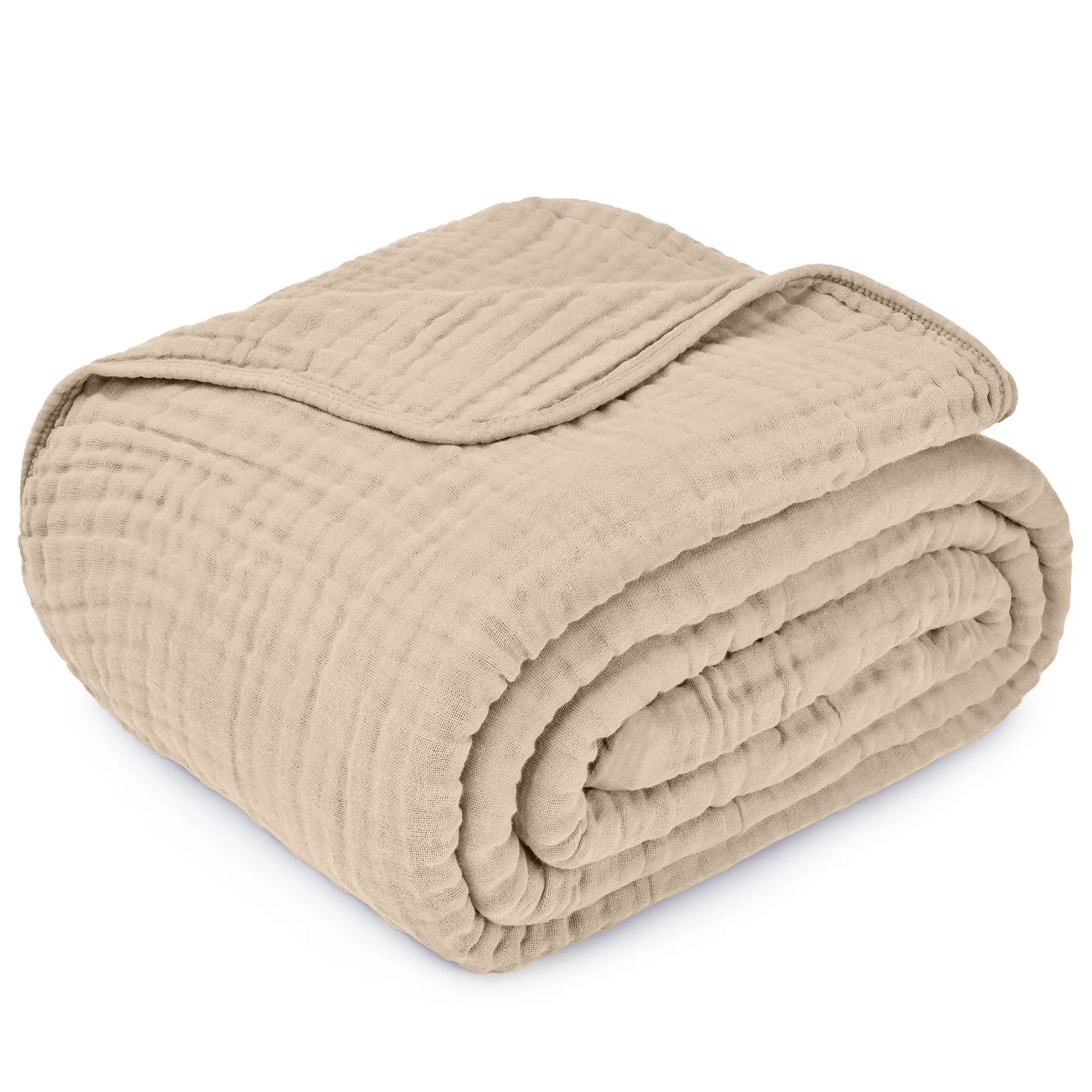 Comfy Cubs Adult Muslin Blanket in Sand - 