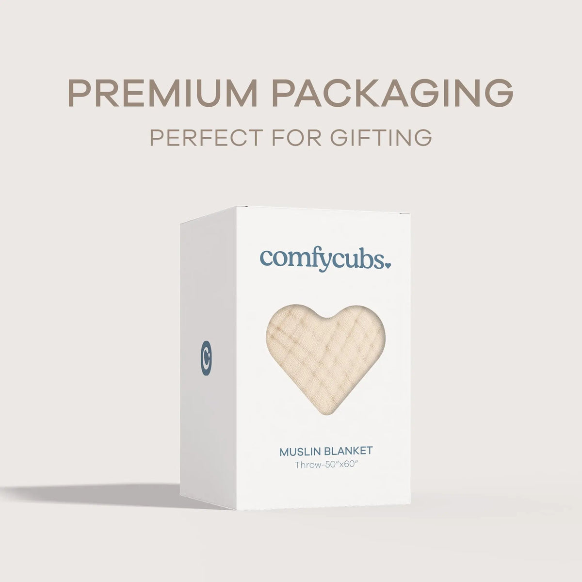 Comfy Cubs Adult Muslin Blanket in Sand - 