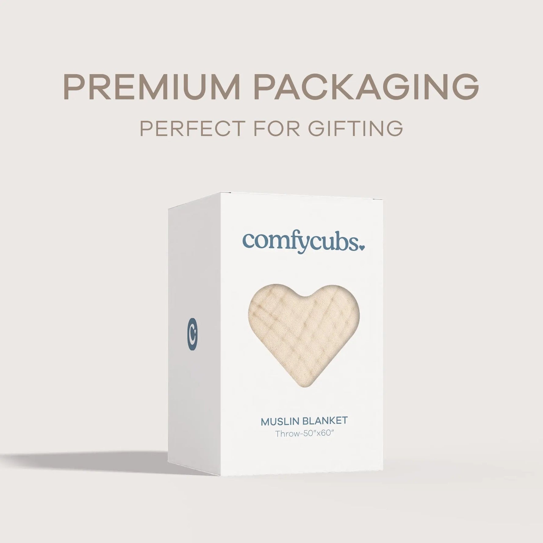 Comfy Cubs Adult Muslin Blanket in Sand - 