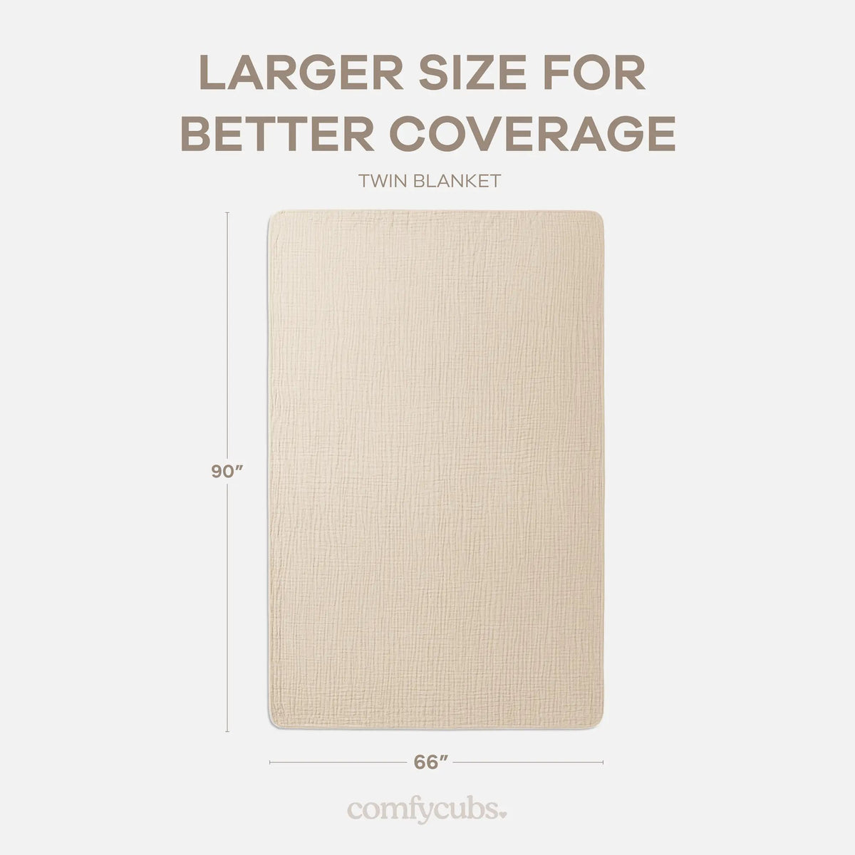 Comfy Cubs Adult Muslin Blanket in Sand - 