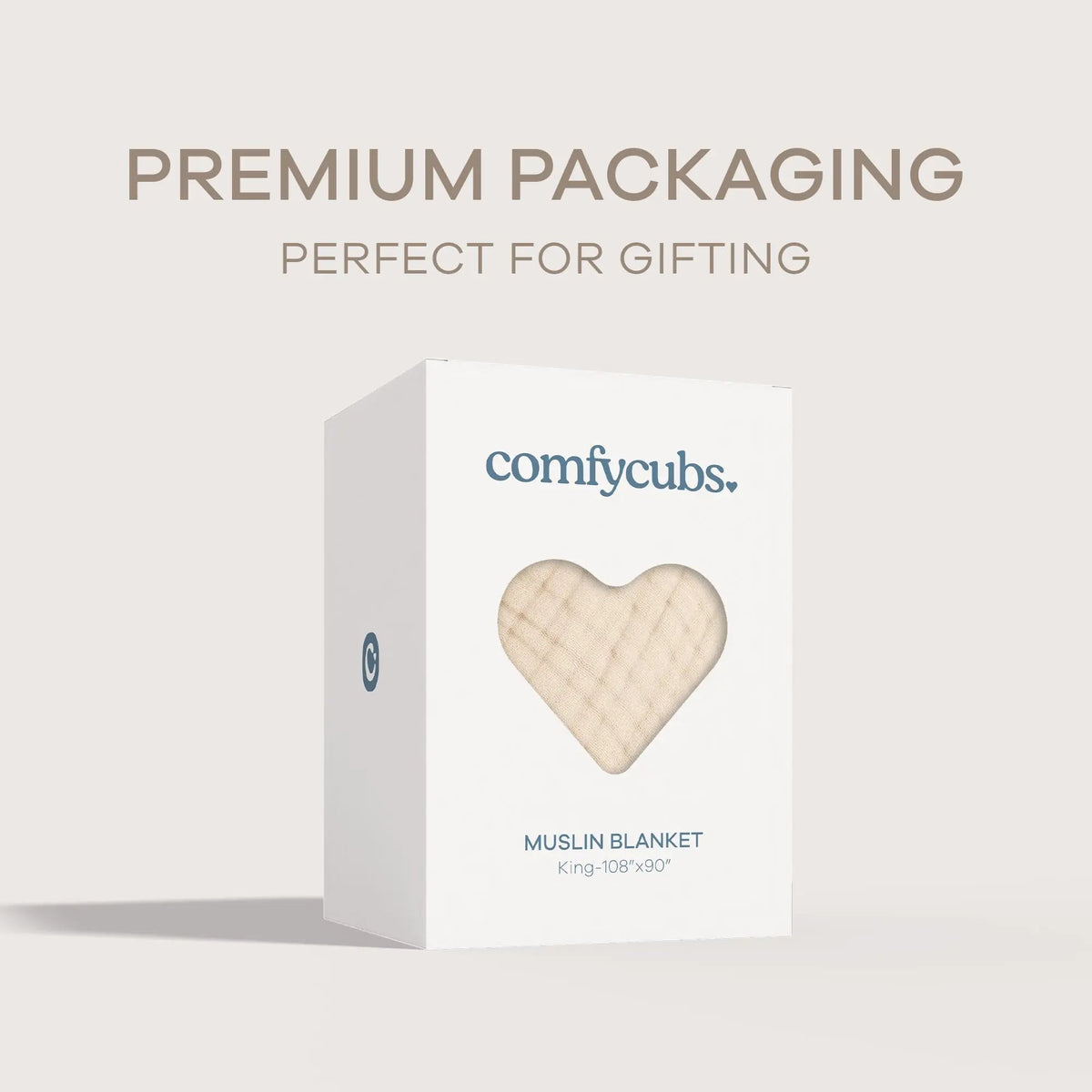 Comfy Cubs Adult Muslin Blanket in Sand - 