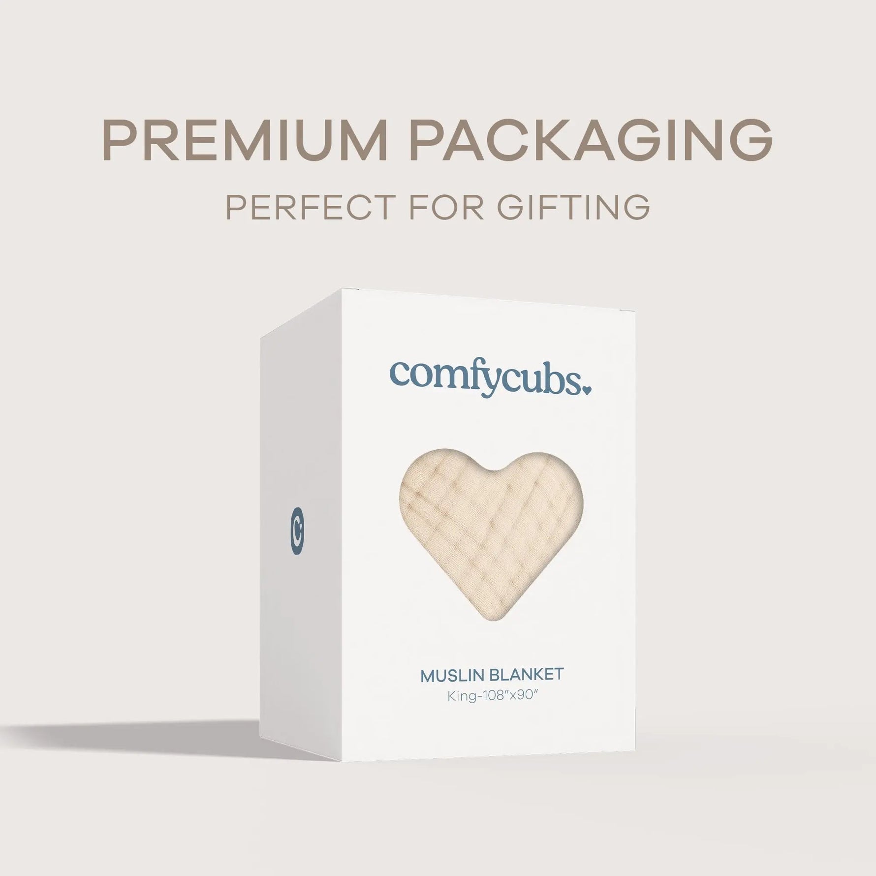 Comfy Cubs Adult Muslin Blanket in Sand - 