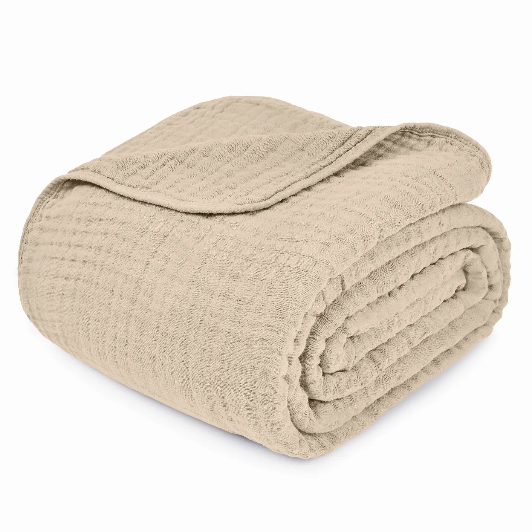 Comfy Cubs Adult Muslin Blanket in Sand - 