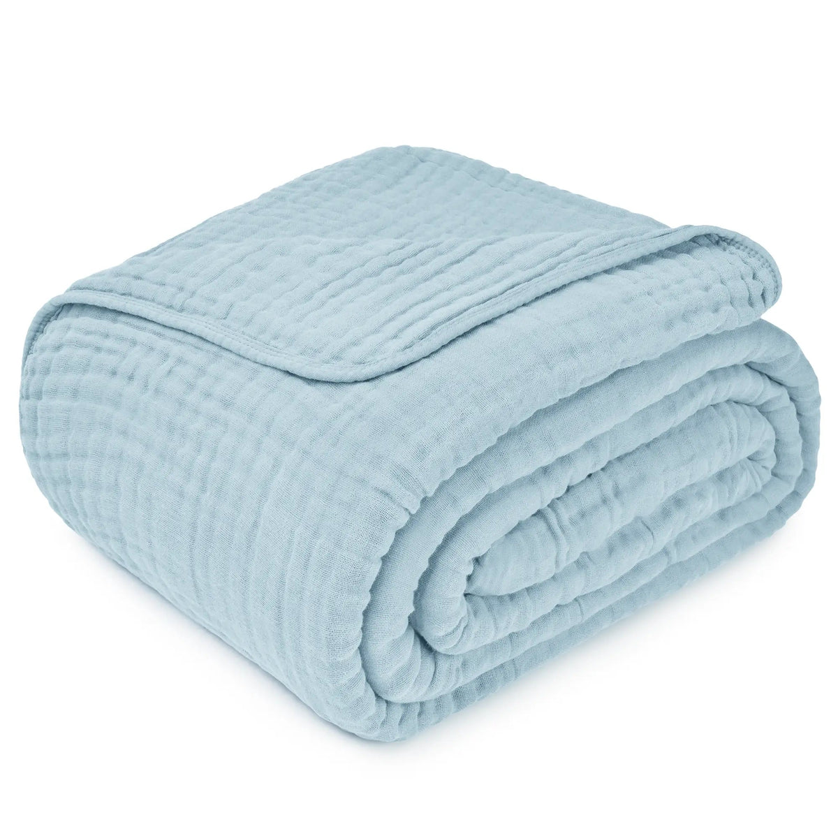 Comfy Cubs Adult Muslin Blanket in Sky Blue - 