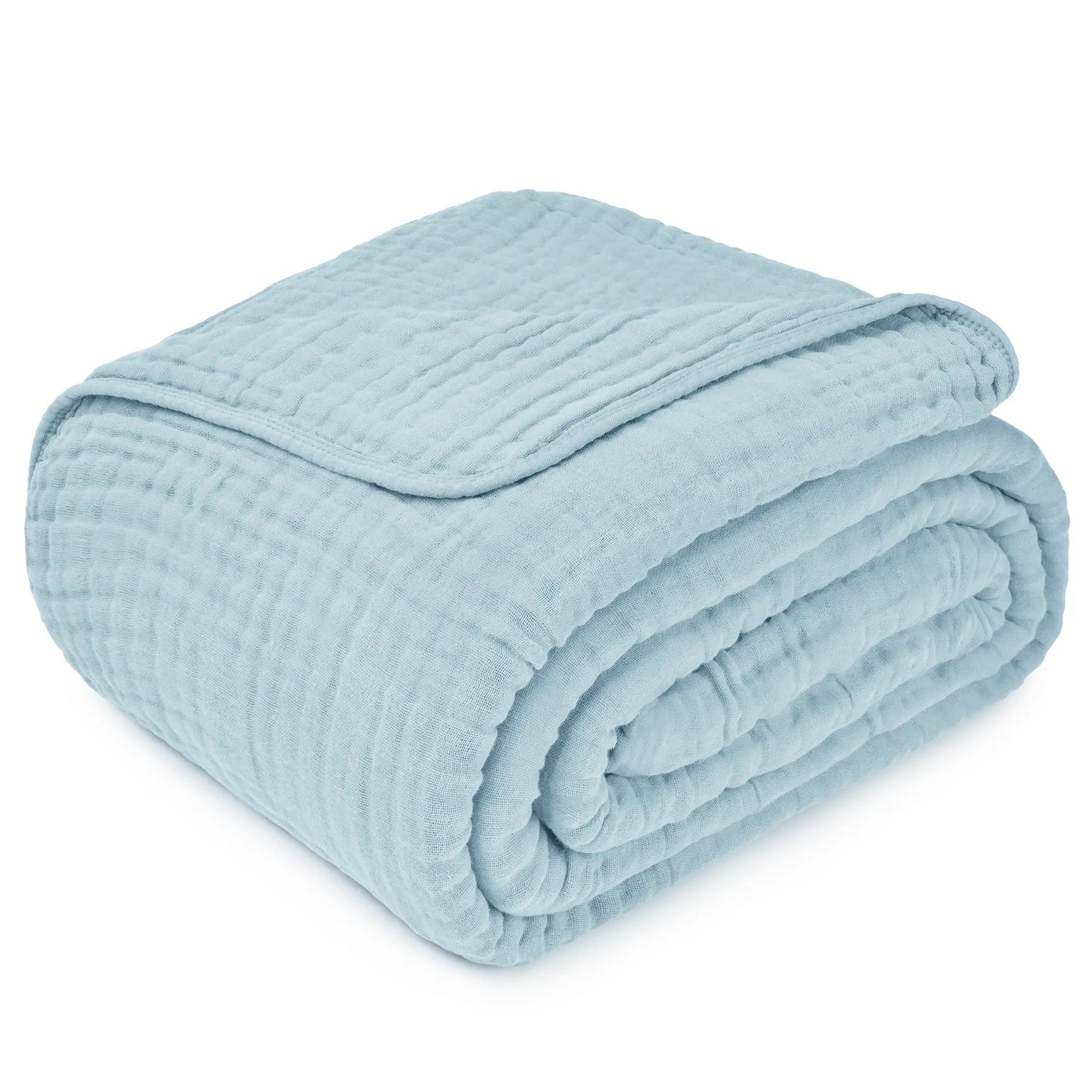Comfy Cubs Adult Muslin Blanket in Sky Blue - 