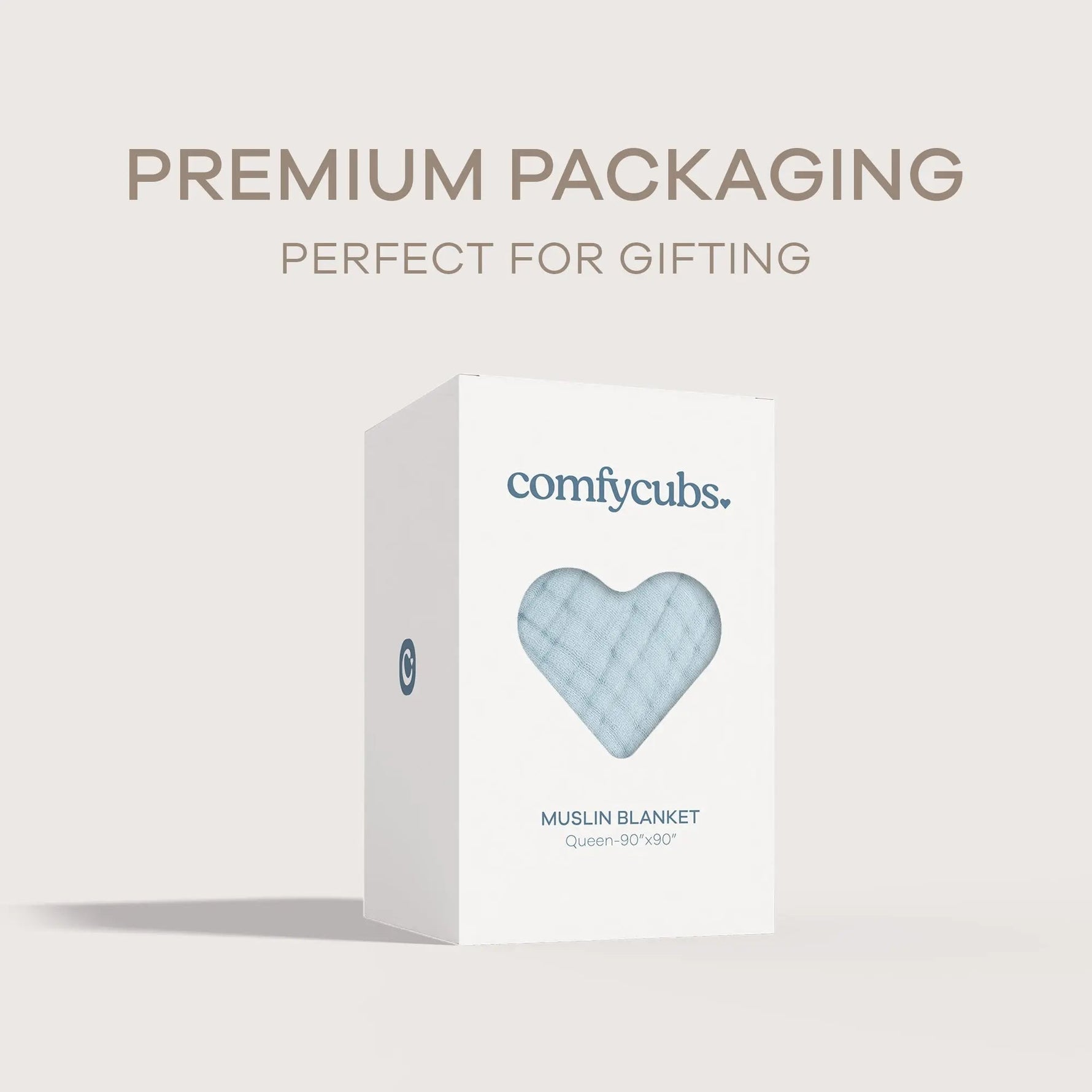 Comfy Cubs Adult Muslin Blanket in Sky Blue - 