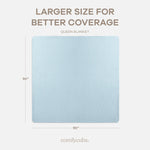 Comfy Cubs Adult Muslin Blanket in Sky Blue - 