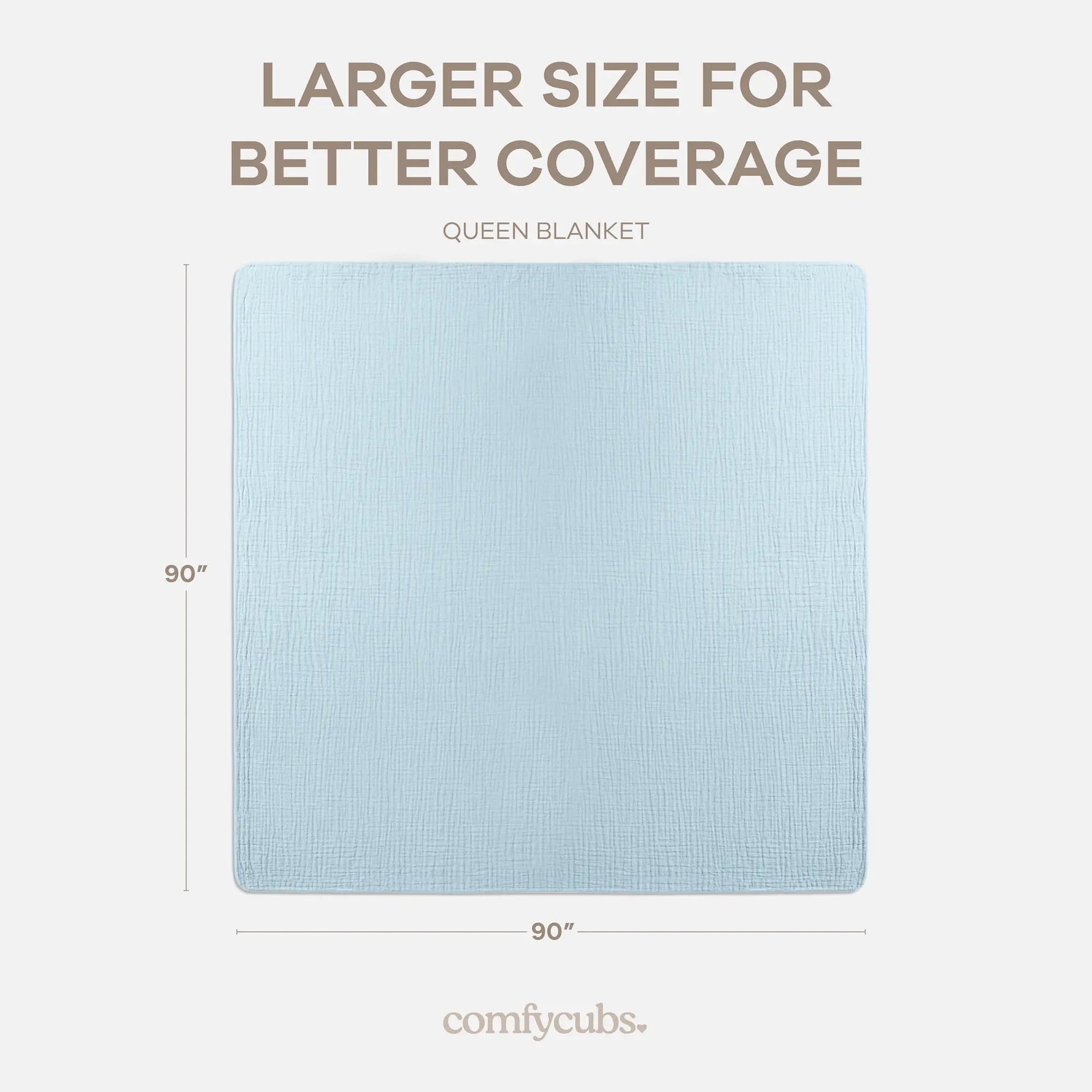 Comfy Cubs Adult Muslin Blanket in Sky Blue - 