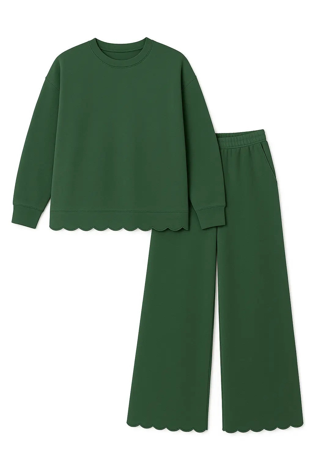 Little Joy Co. Adult Scalloped Set - Green or Brown - 