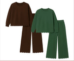 Little Joy Co. Adult Scalloped Set - Green or Brown - 