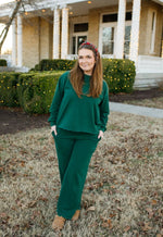 Adult Scalloped Set - Green or Brown - Sleeve, Fashion, Standing, Smile, Happiness | Everetts Place