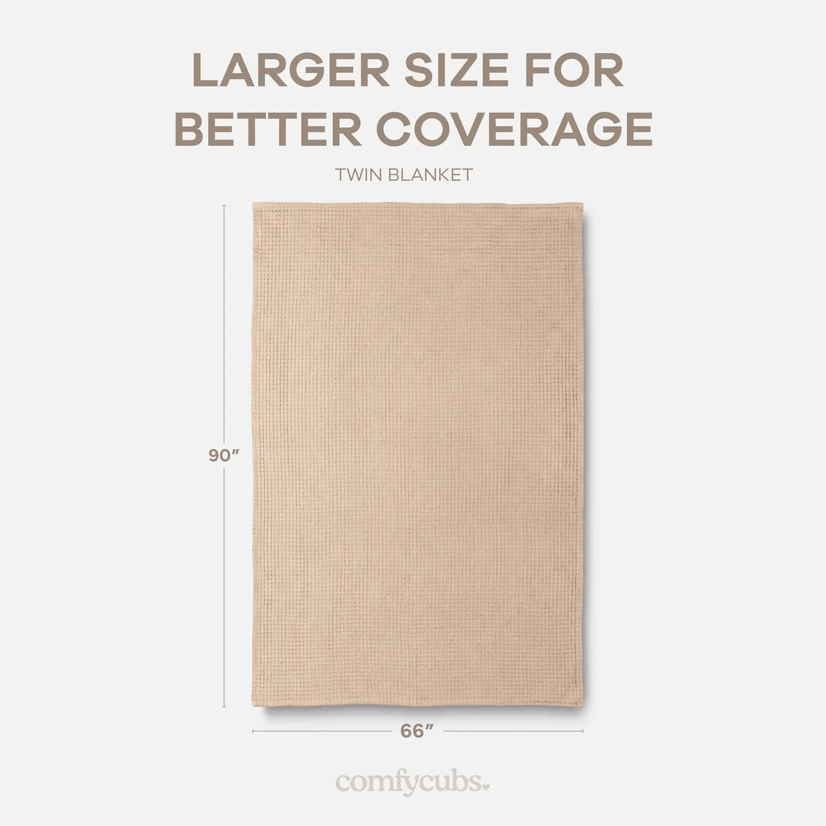 Comfy Cubs Adult Waffle Blankets in Blush - 