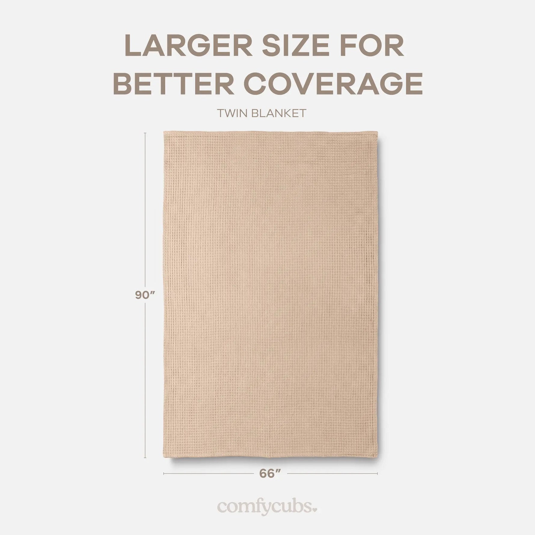 Comfy Cubs Adult Waffle Blankets in Blush - 