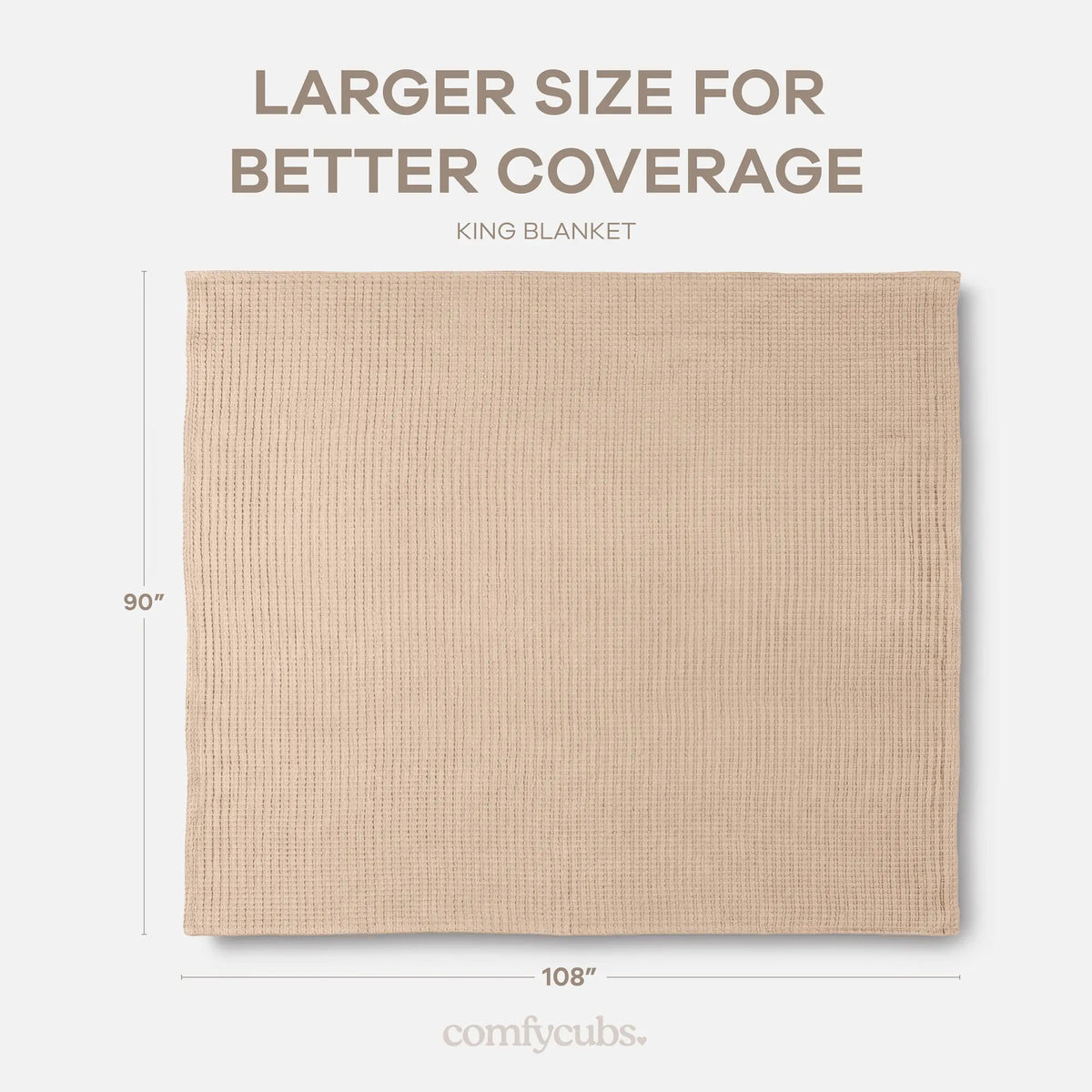 Comfy Cubs Adult Waffle Blankets in Blush - 