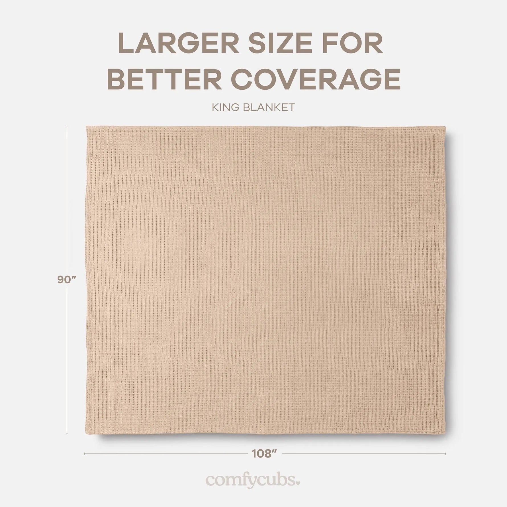 Comfy Cubs Adult Waffle Blankets in Blush - 