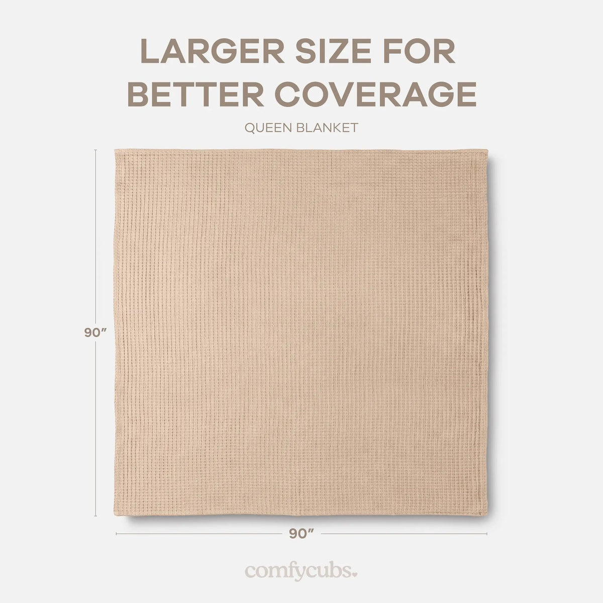 Comfy Cubs Adult Waffle Blankets in Blush - 