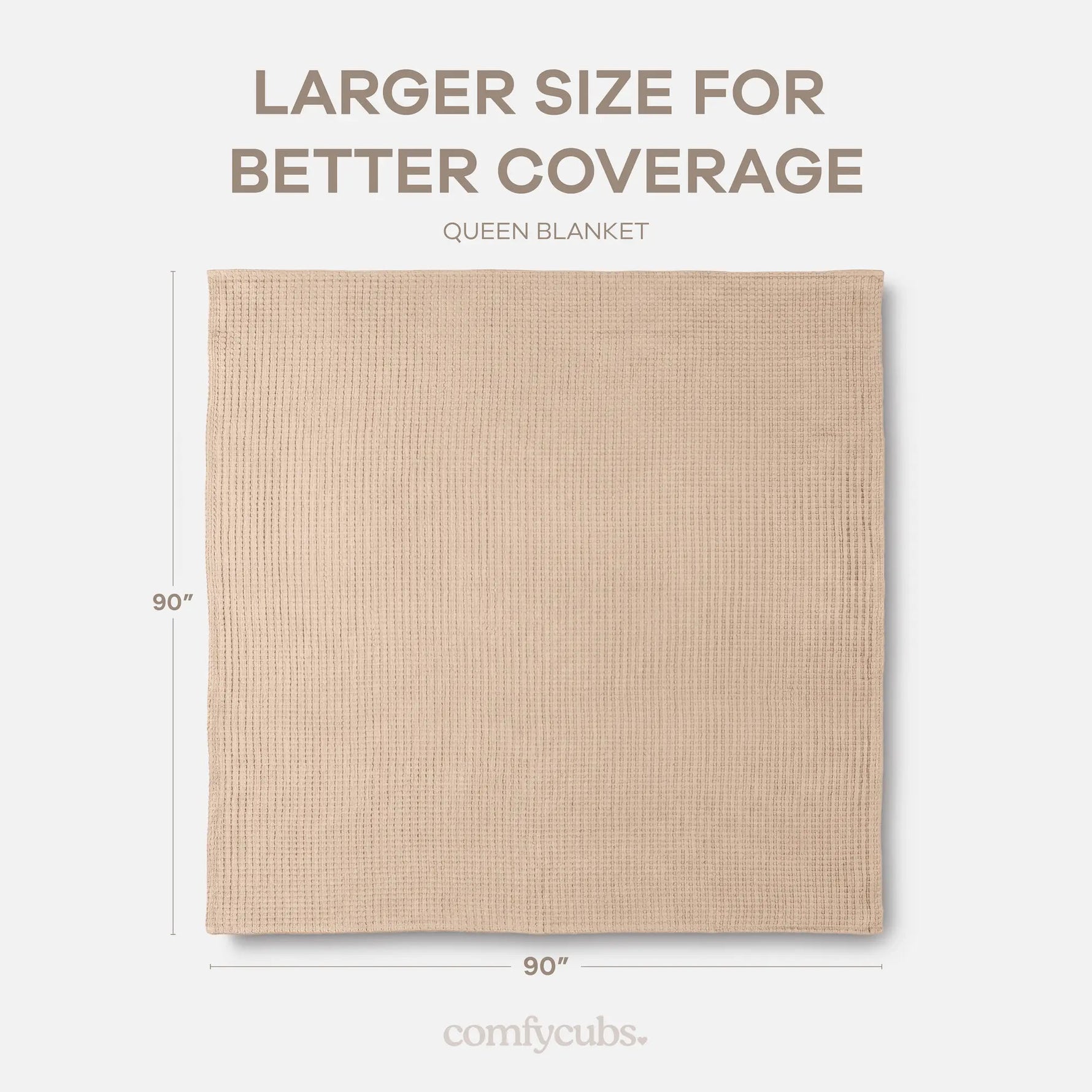 Comfy Cubs Adult Waffle Blankets in Blush - 