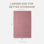 Comfy Cubs Adult Waffle Blankets in Mauve - 