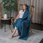 Comfy Cubs Adult Waffle Blankets in Neptune - 