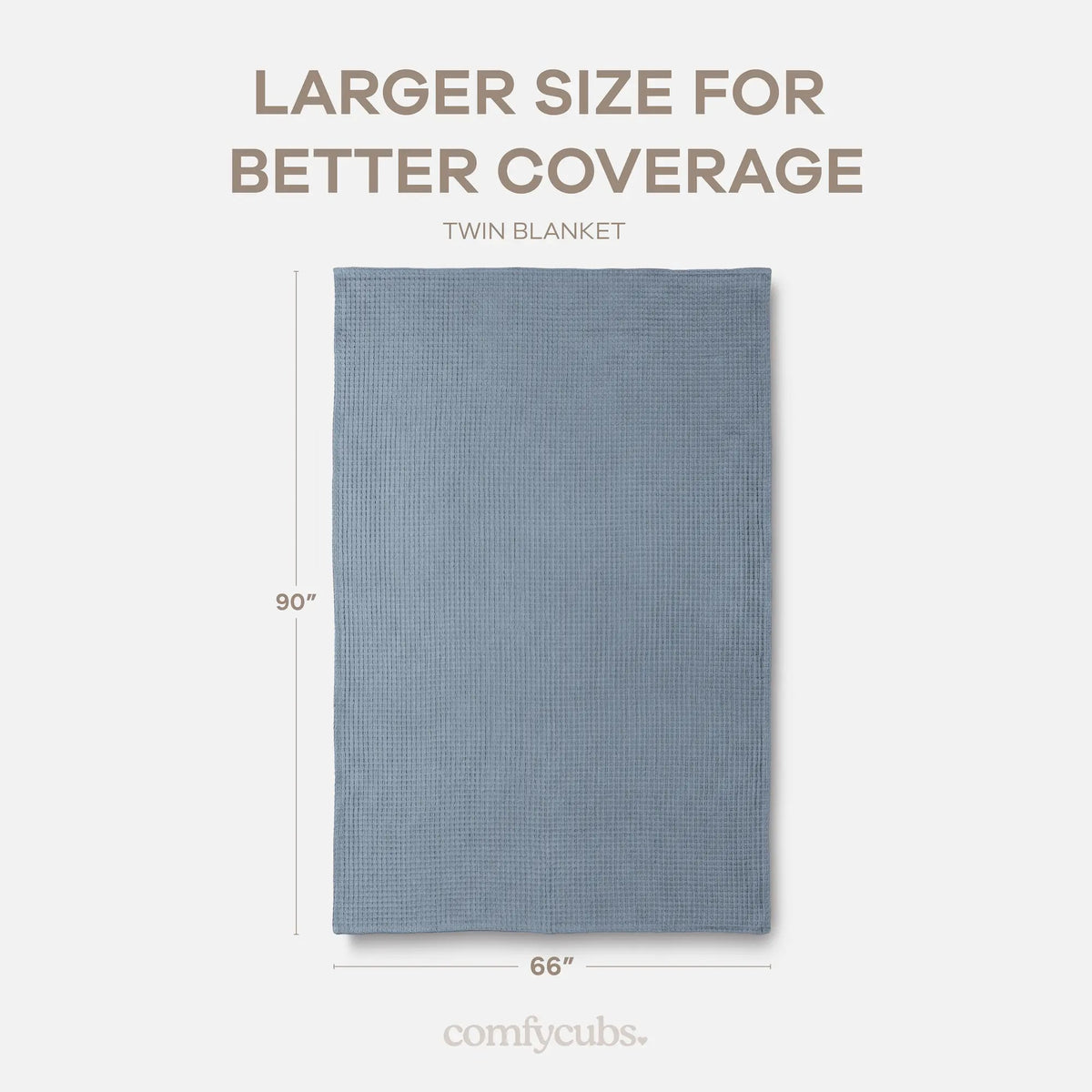 Comfy Cubs Adult Waffle Blankets in Pacific Blue - 