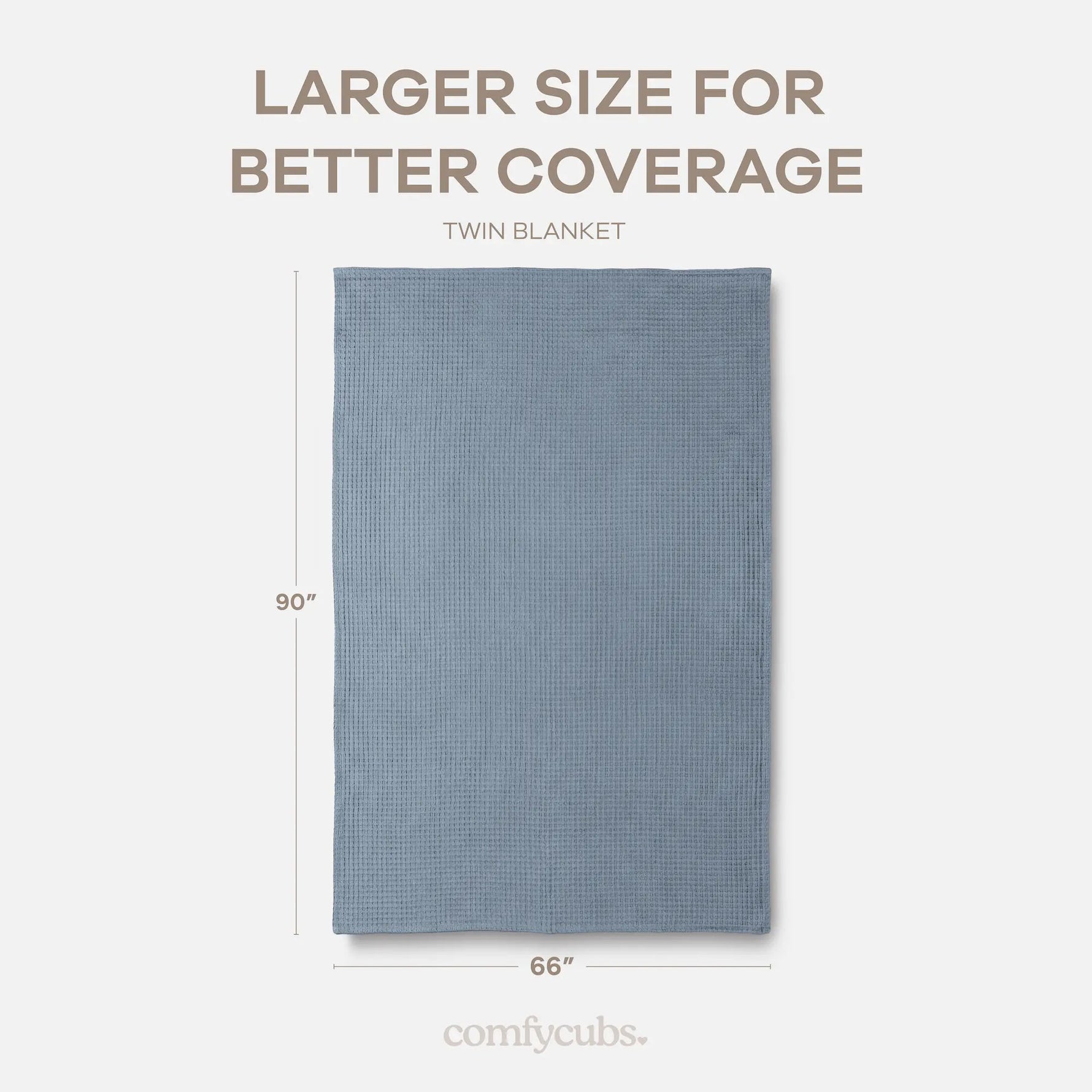 Comfy Cubs Adult Waffle Blankets in Pacific Blue - 