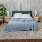 Comfy Cubs Adult Waffle Blankets in Pacific Blue - 