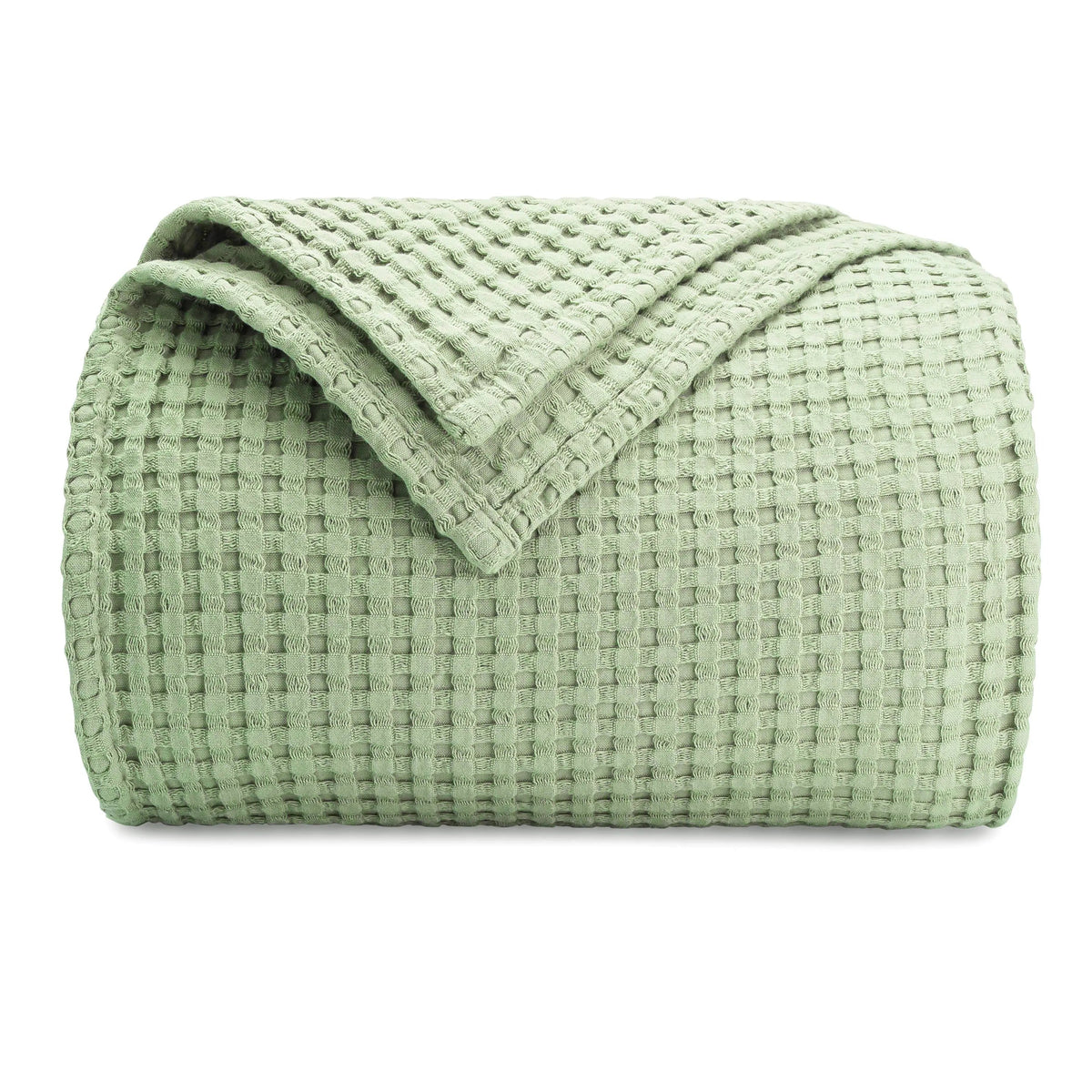 Comfy Cubs Adult Waffle Blankets in Sage - 